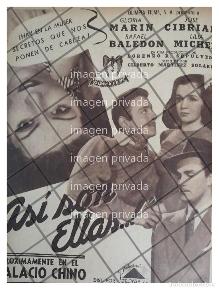 Sammeln von Plakaten: AFICHE RETRO PELICULA, ASI SON ELLAS 1944