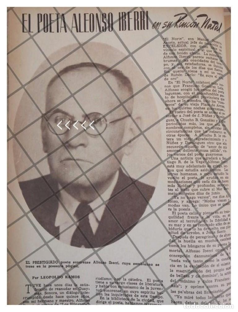 Sammeln von Plakaten: AFICHE ANTIGUO EL POETA ALFONSO IBERRI 1944 SONORA