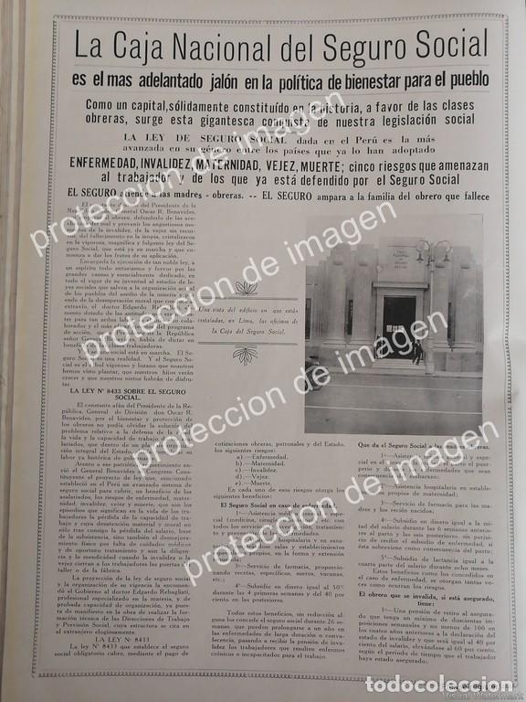 Sammeln von Plakaten: AFICHE ANTIGUO DE PERU, CAJA NACIONAL DEL SEGURO SOCIAL 1937