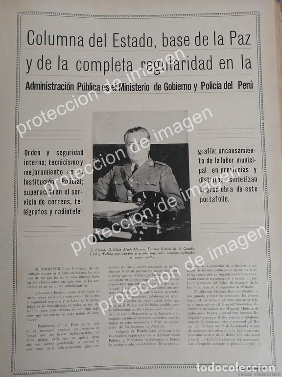 Collectionnisme d'affiches: AFICHE ANTIGUO DE PERU, ISAIAS MORON MARQUEZ 1937, DIR. DE POLICIA
