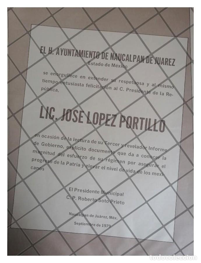 Collectionnisme d'affiches: AFICHE POLITICO RETRO NAUCALPAN FELICITA LOPEZ PORTILLO 79