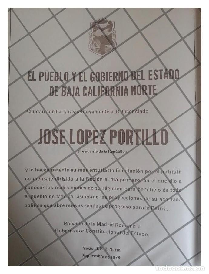 Collectionnisme d'affiches: AFICHE RETRO BAJA CALIFORNIA N. FELICITA A LOPEZ PORTILLO 79