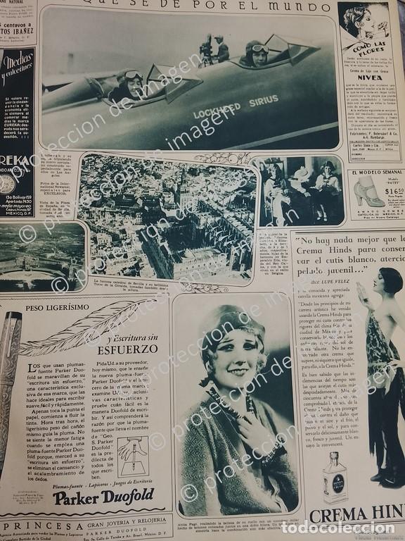 Collectionnisme d'affiches: AFICHE ANTIGUO CHARLES LINDBERG Y OTROS / PILOTOS , AVIACION