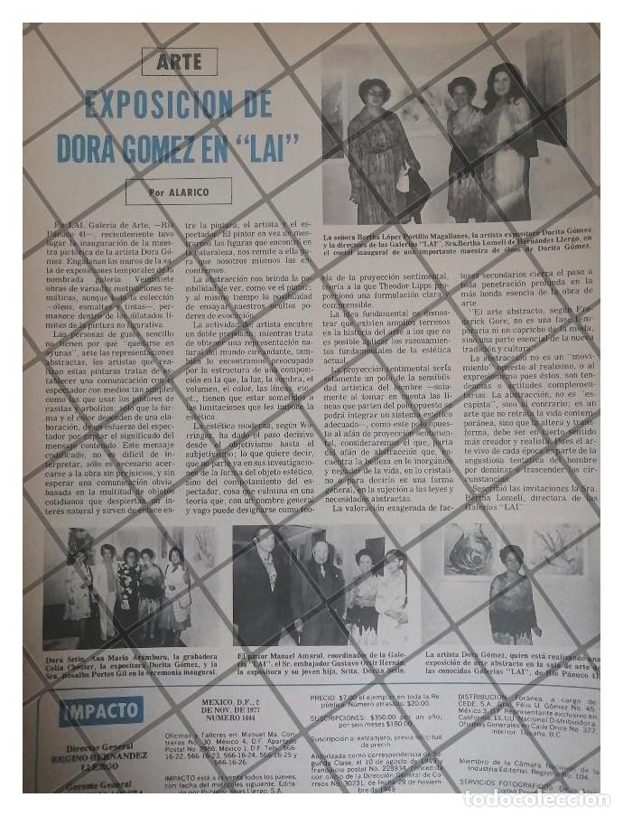 Sammeln von Plakaten: AFICHE RETRO LA PINTORA DORA GOMEZ, GALERIA LAI. 1977