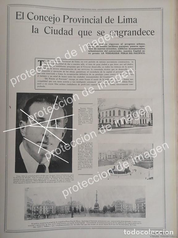 Sammeln von Plakaten: CARTEL ANTIGUO, EDUARDO DIBOS DAMMERT Y LIMA, PERU 1935 /POLITICOS