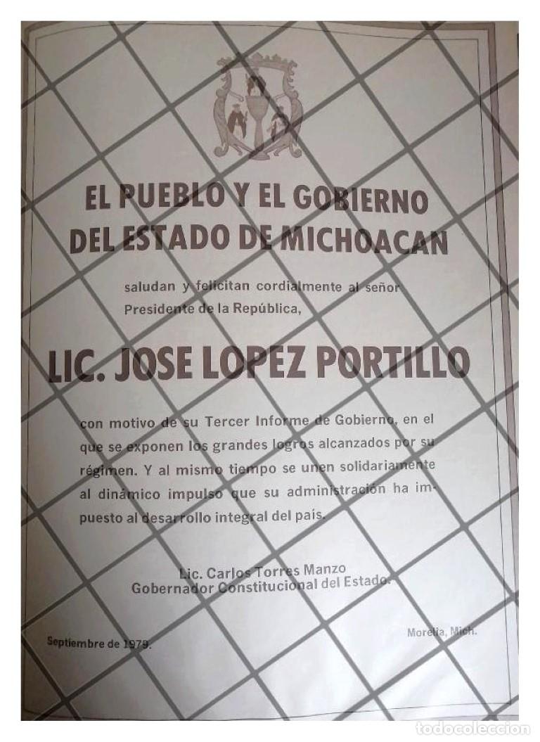 Colecionismo de cartazes: AFICHE POLITICO RETRO MICHOACAN FELICITA LOPEZ PORTILLO 79