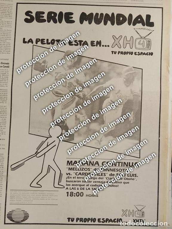 Colecionismo de cartazes: CARTEL RETRO. SERIE MUNDIAL BEISBOL 1987 MELLIZOS Vs CADENALES