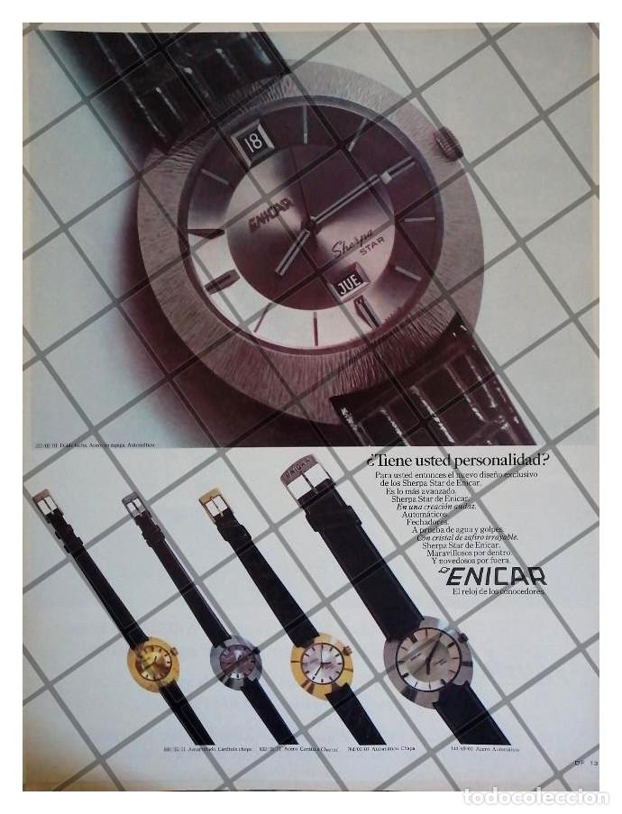 Colecionismo de cartazes: CARTEL PUBLICITARIO RETRO RELOJES ENICAR SHERPA STAR 1964