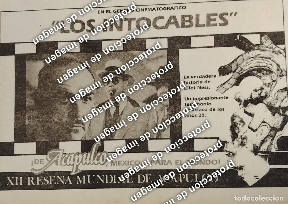 Colecionismo de cartazes: AFICHE RETRO, RESE&Ntilde;A MUNDIAL DE CINE ACAPULCO 1987 LOS INTOCABLES
