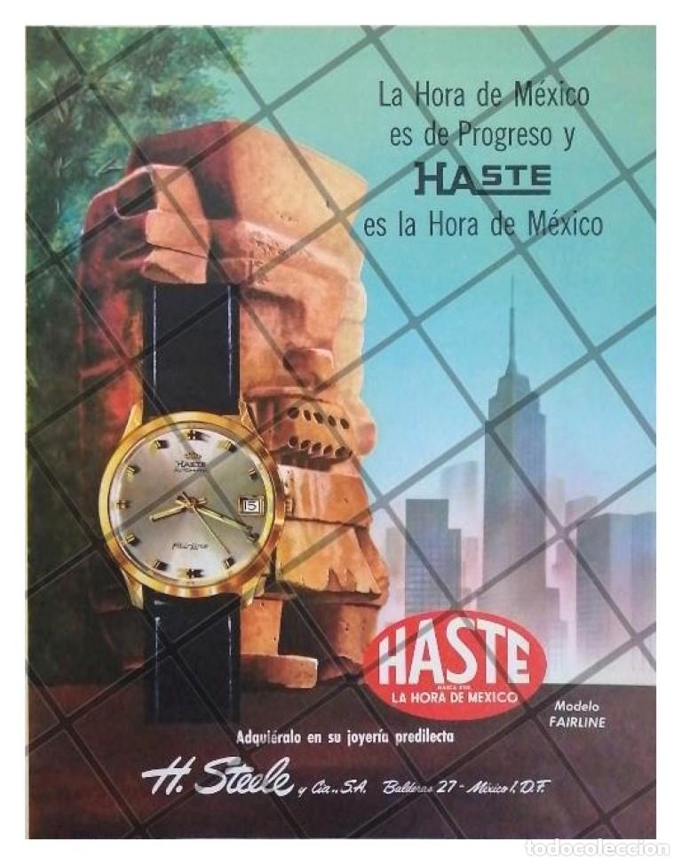 Collectionnisme d'affiches: CARTEL PUBLICITARIO RETRO RELOJES HASTE FAIRLINE 1965
