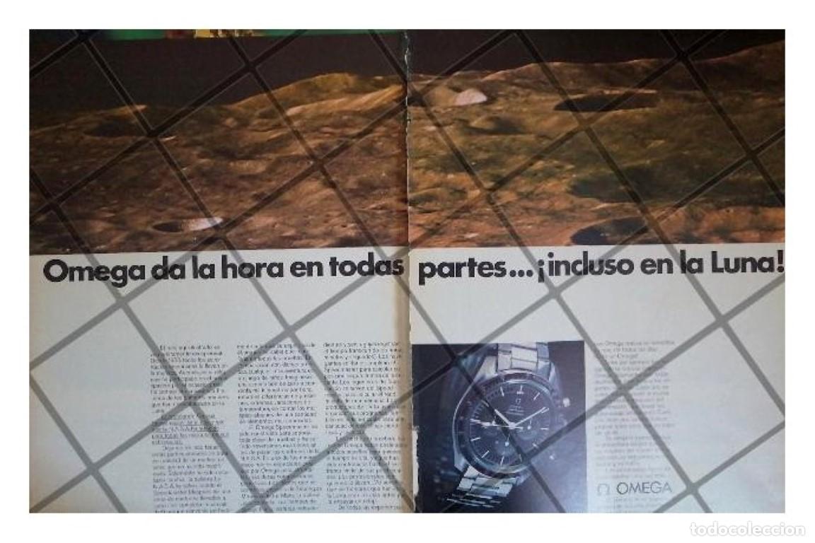 Collectionnisme d'affiches: CARTEL RETRO RELOJES OMEGA Y VIAJE A LA LUNA 1969
