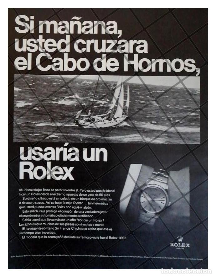 Collectionnisme d'affiches: CARTEL PUBLICITARIO RETRO RELOJES ROLEX. CABO DE HORNOS