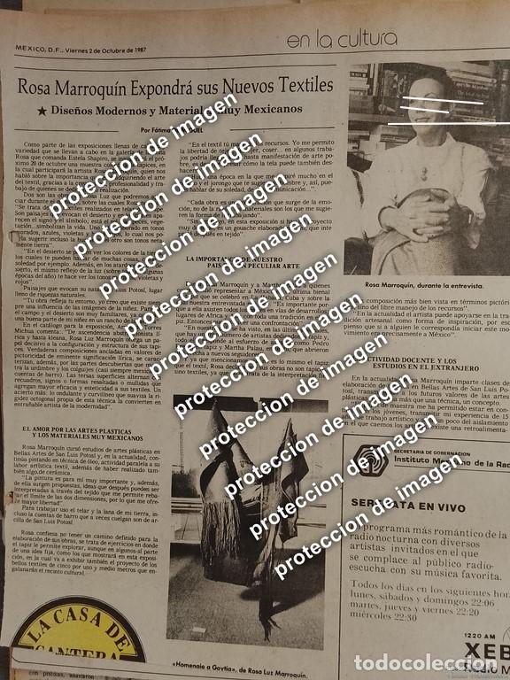 Collectionnisme d'affiches: AFICHE RETRO. EXPOSICION TEXTIL DE ROSA MARROQUIN 1987 /ARTISTAS Y PINTORES