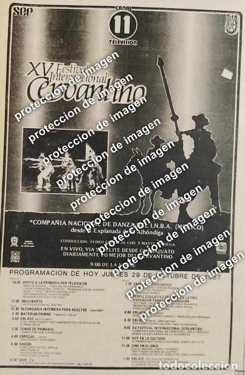 Collectionnisme d'affiches: AFICHE RETRO, FESTIVAL CERVANTINO 1987 CIA. NACIONAL DE DANZA Y MAS