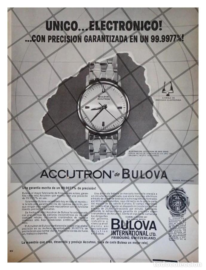 Collectionnisme d'affiches: CARTEL PUBLICITARIO RETRO RELOJES BULOVA ACCUTRON 1960