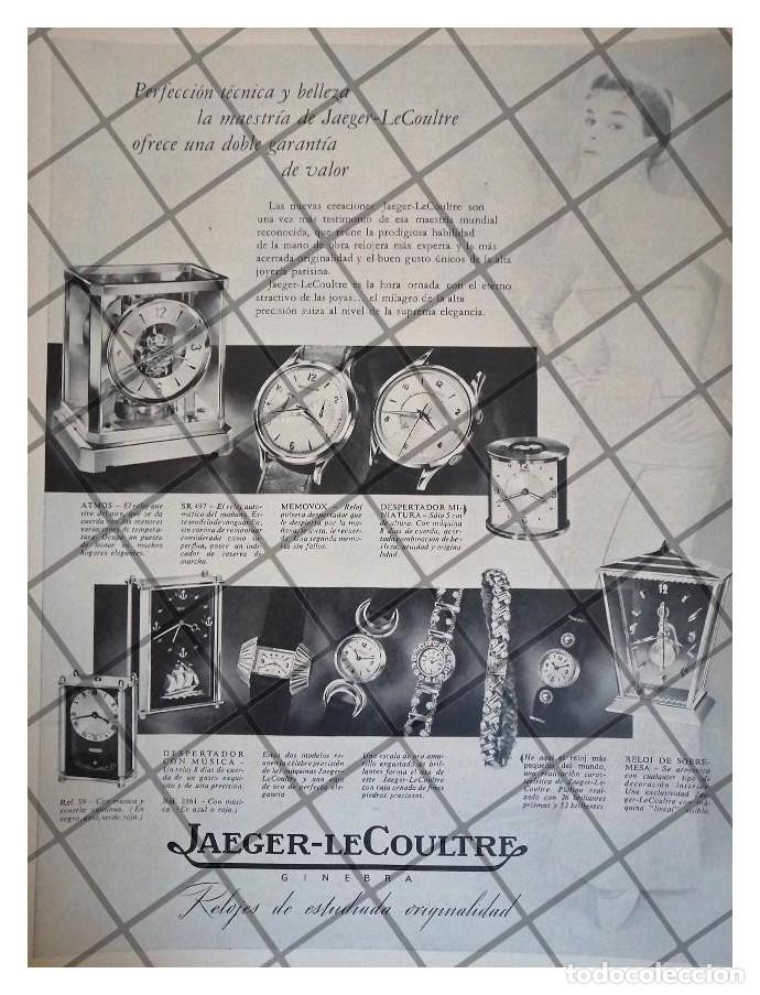 Colecionismo de cartazes: CARTEL RETRO RELOJES JAEGER LECOULTRE 1958 /RARO