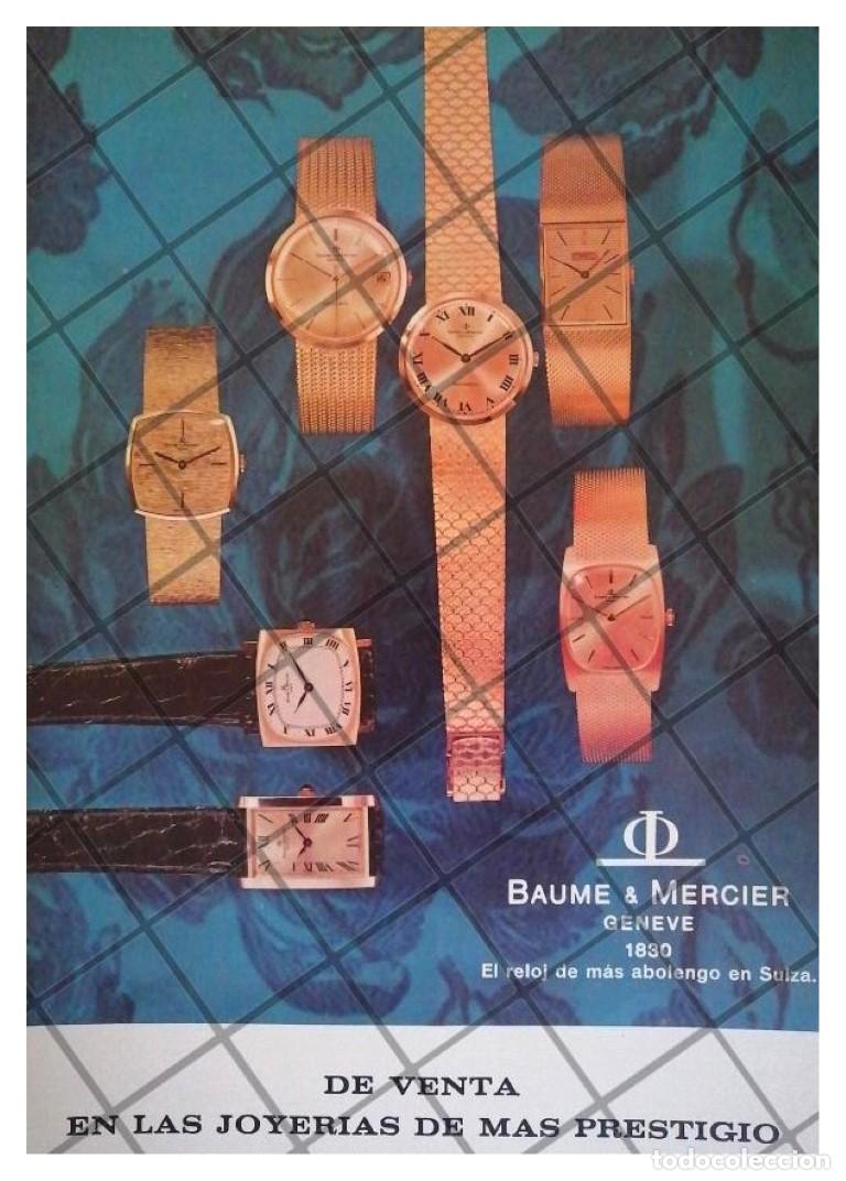 Colecionismo de cartazes: CARTEL PUBLICITARIO RETRO RELOJES BAUME & MERCIER 1969