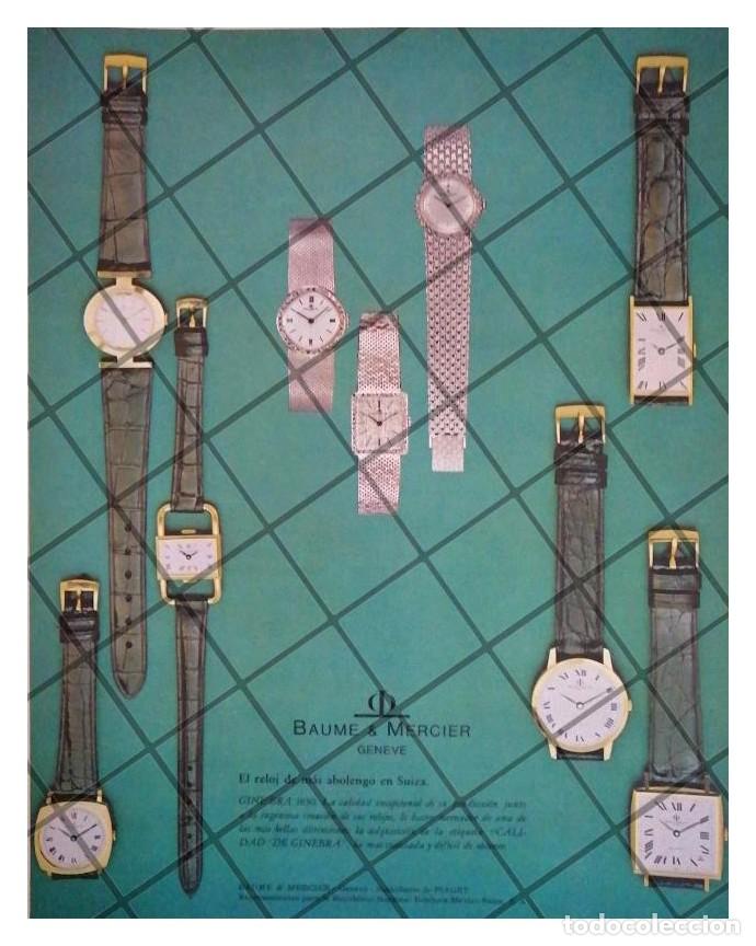 Colecionismo de cartazes: CARTEL PUBLICITARIO RETRO RELOJES BAUME & MERCIER 1967