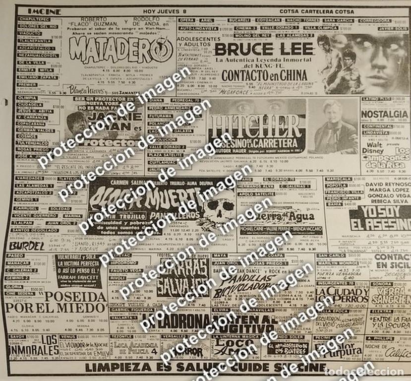 Colecionismo de cartazes: AFICHE CARTELERA DE CINE RETRO 1987 BRUCE LEE Y MAS