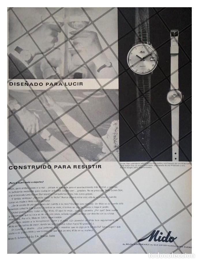 Colecionismo de cartazes: CARTEL PUBLICITARIO RETRO RELOJES MIDO OCEAN STAR 1966