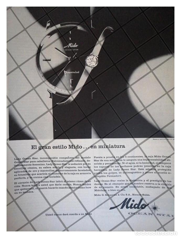 Sammeln von Plakaten: CARTEL PUBLICITARIO RETRO RELOJES MIDO OCEAN STAR 1962 /6