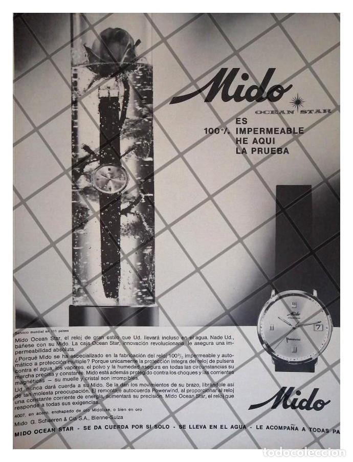 Sammeln von Plakaten: CARTEL PUBLICITARIO RETRO RELOJES MIDO OCEAN STAR 1964