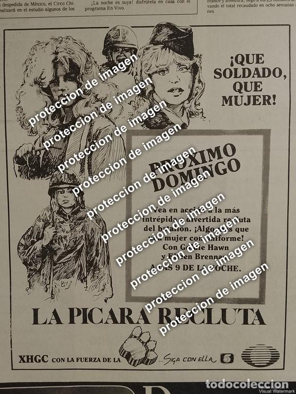Colecionismo de cartazes: AFICHE RETRO, TELEVISA PRESENTA. LA PICARA RECLUTA 1987 XHGC /TELEVISORAS