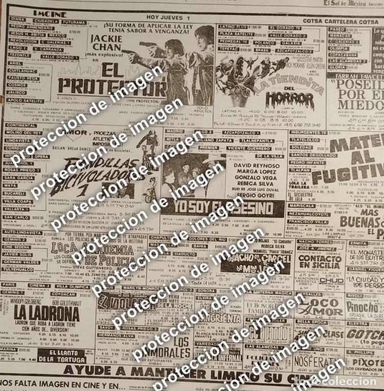 Colecionismo de cartazes: AFICHE CARTELERA DE CINE RETRO MINI OCT 1987 TIENDITA DEL HORROR ETC
