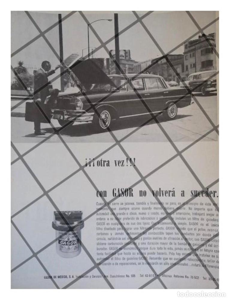 Colecionismo de cartazes: AFICHE RETRO FILTROS DE GASOR DE MEXICO S.A 1964 RARO