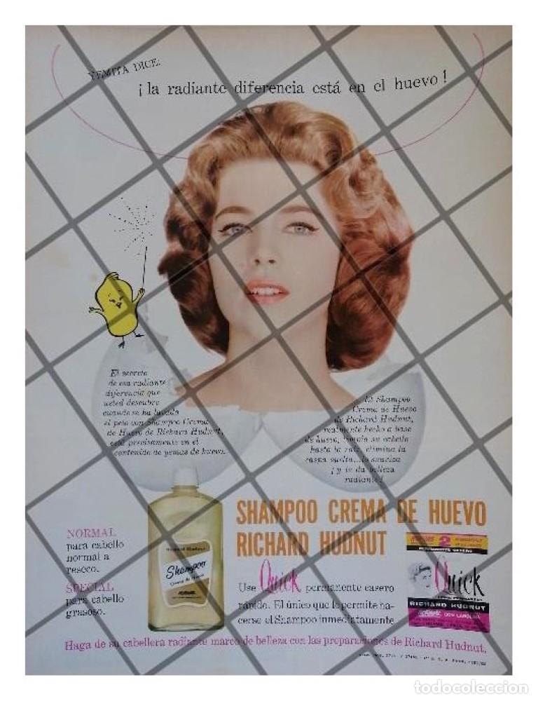Sammeln von Plakaten: AFICHE PUBLICITARIO RETRO SHAMPOO RICHARD HUDNUT 1961
