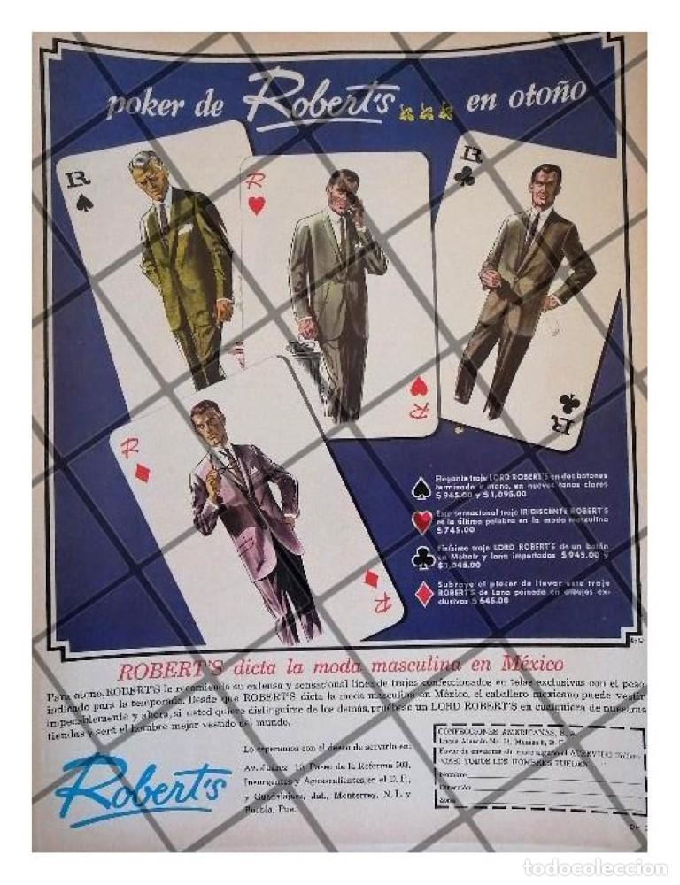 Sammeln von Plakaten: CARTEL PUBLICITARIO RETRO TRAJES ROBERTS 1964
