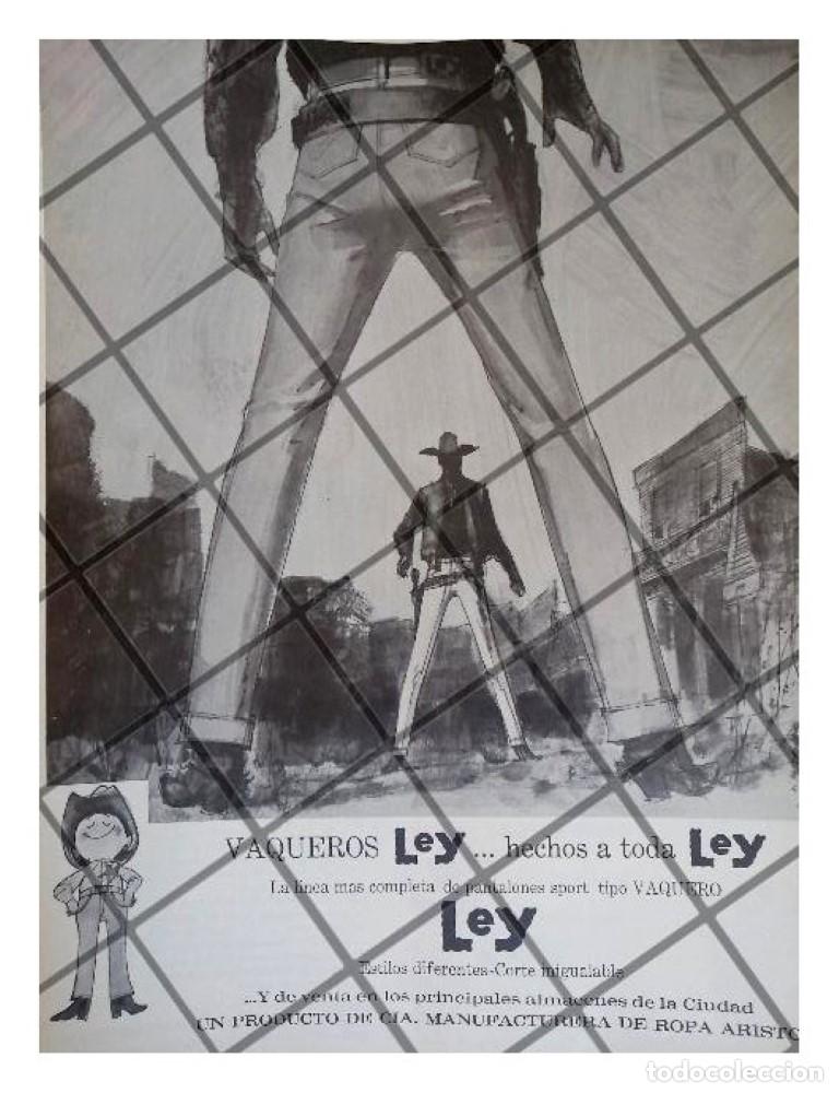 Sammeln von Plakaten: CARTEL PUBLICITARIO RETRO PANTALONES VAQUEROS LEY 1967