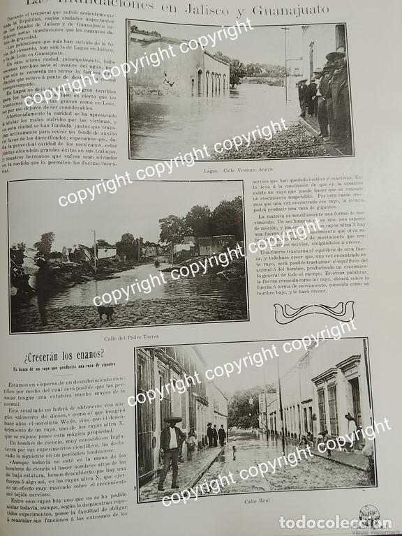 Sammeln von Plakaten: HOJA DE PRENSA ANTIGUA 1911 INUNDACIONES DE JALISCO Y GUANAJUATO /DESASTRES
