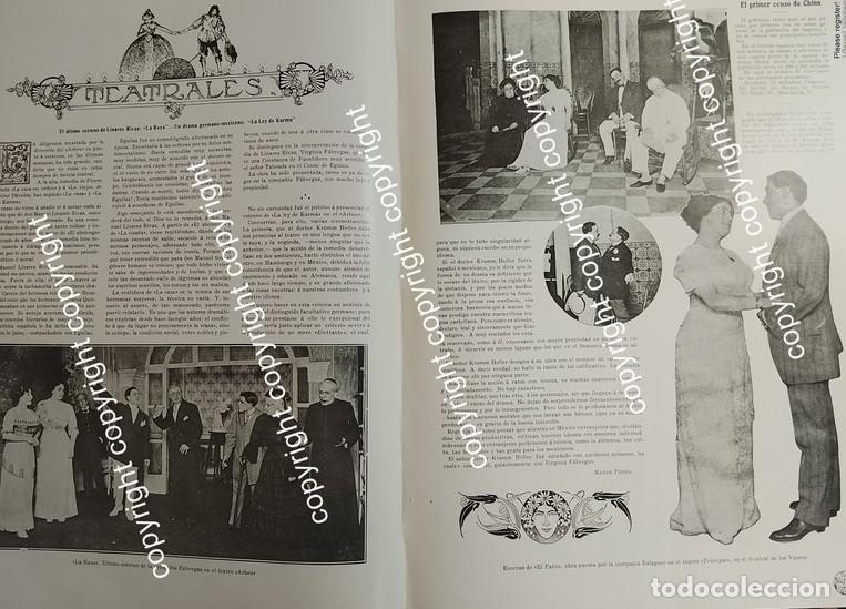 Sammeln von Plakaten: HOJA DE PRENSA ANTIGUA 1911 TEATRO EL PRINCIPAL. CIA. VIRGINIA FABREGAS /ESPECTACULOS