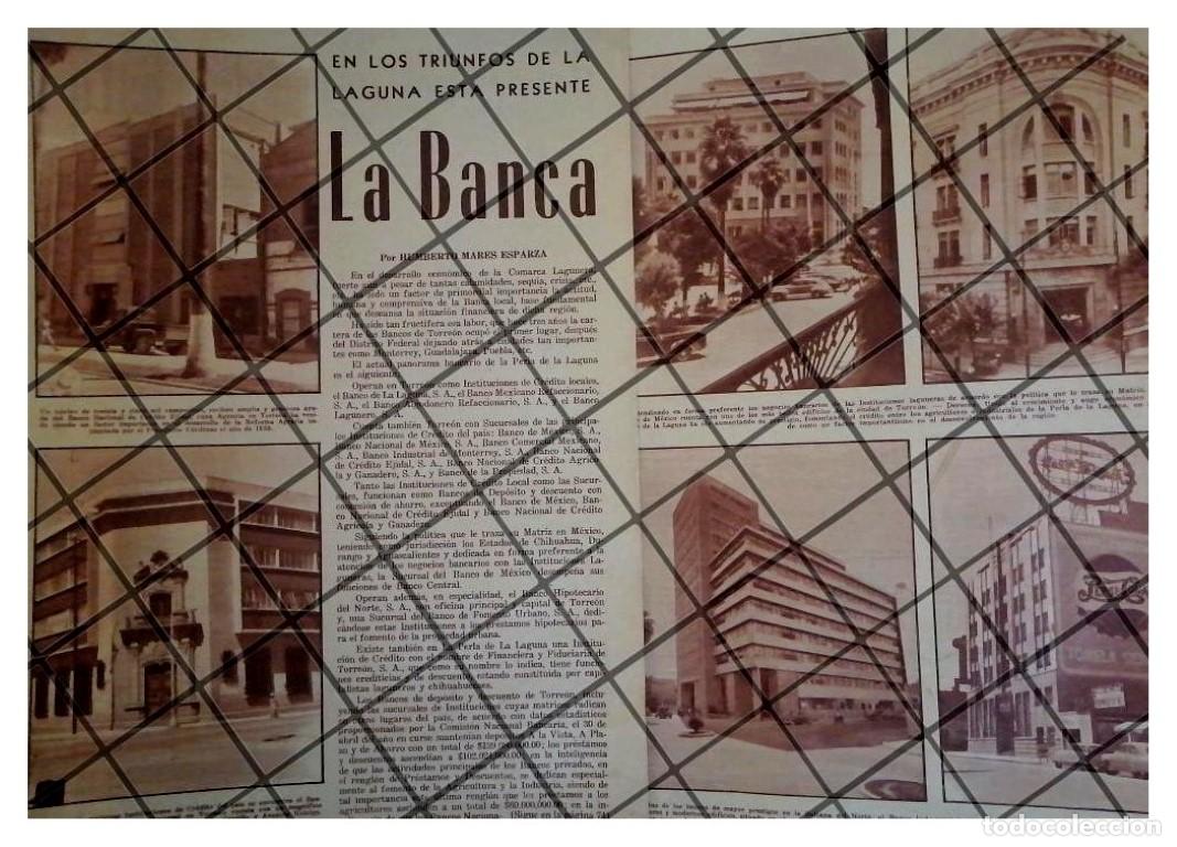 Colecionismo de cartazes: AFICHE RETRO BANCA Y BANCOS DE TORREON 1953
