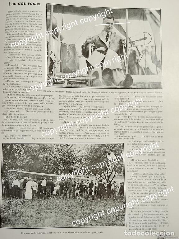Colecionismo de cartazes: NOTA DE PRENSA ANTIGUA 1911 EL PILOTO HARRY ATWOOD Y SU RECORD /AVIACION / PILOTOS