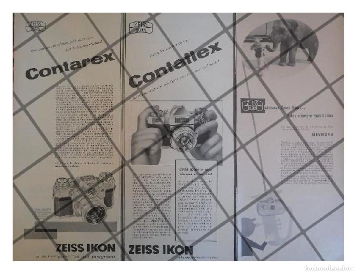 Coleccionismo de carteles: 3 AFICHES PUBLICITARIOS RETRO. CAMARAS ZEISS IKON 1950-60