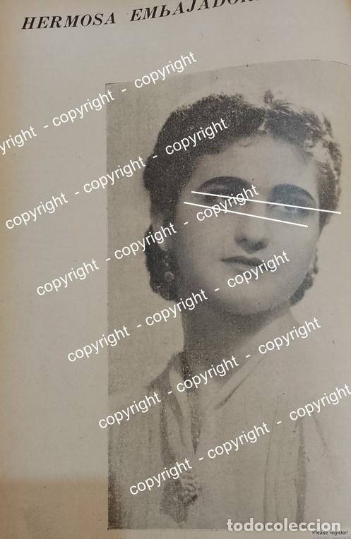 Coleccionismo de carteles: HOJA DE PRENSA ANTIGUA. JULY ZAHOUL , 1RA EMBAJADORA DEL CLUB LIBANES DE MERIDA. 1941 / ASM