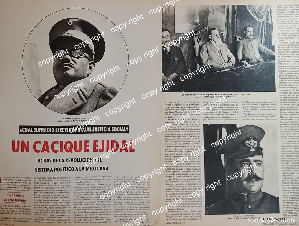 Coleccionismo de carteles: AFICHE RETRO. GENERAL. JOAQUIN AMARO , CACIQUE EJIDAL 1970s /MILITARES
