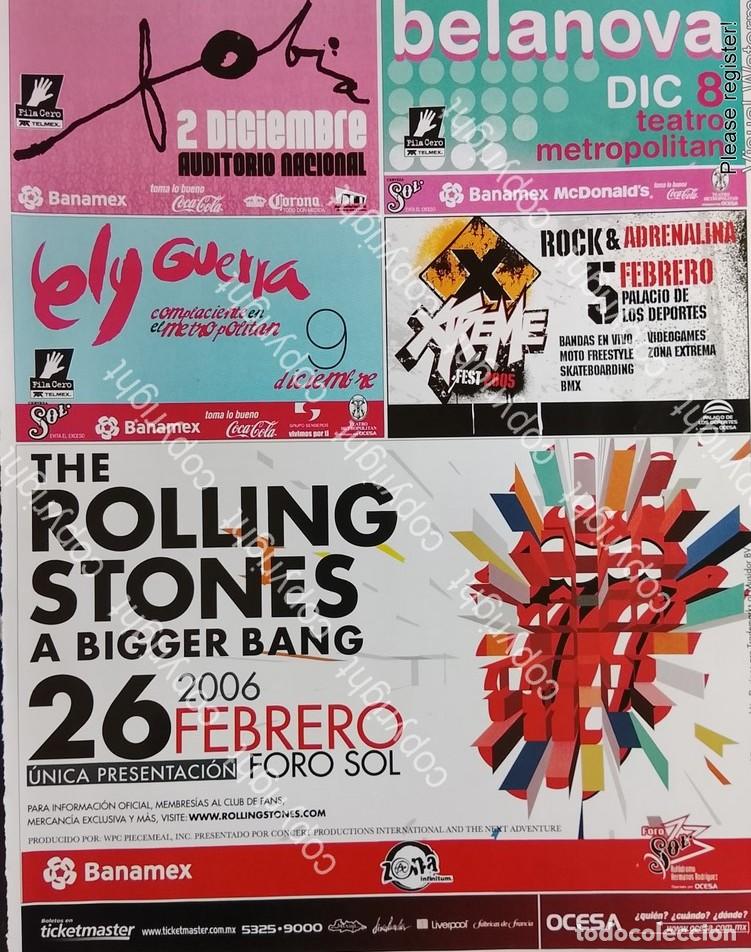 Collectionnisme d'affiches: CARTEL PUBLICITARIO RETRO. CARTELERA DE CONCIERTOS DE OCESA 2006 ROLLING STONES