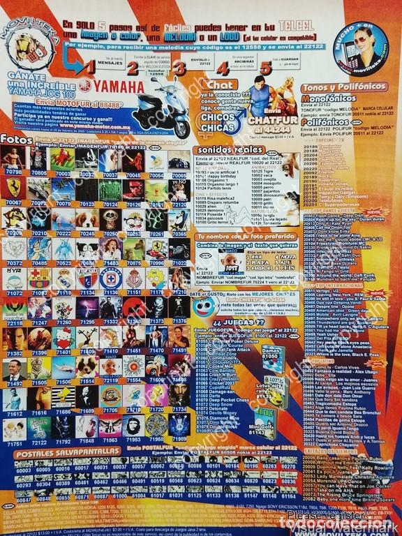 Collectionnisme d'affiches: CARTEL PUBLICITARIO RETRO. MOVILTEKA.COM CONTENIDO PARA CELULAR 2005