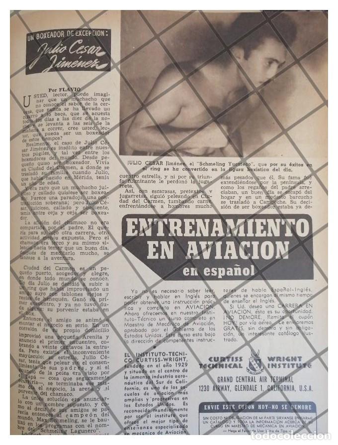 Collezionismo di affissi: AFICHE RETRO BOXEADOR JULIO CESAR JIMENES 1944