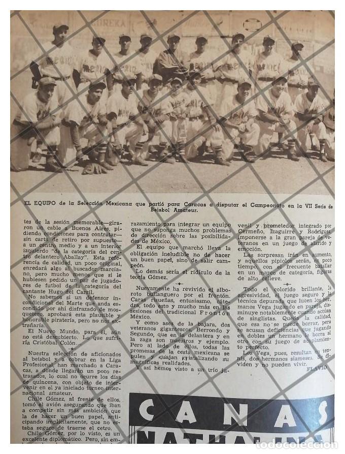 Collezionismo di affissi: AFICHE RETRO SELECCION MEXICANA DE BEISBOL 1944