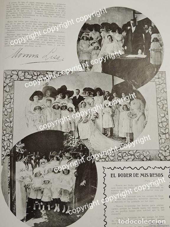 Collectionnisme d'affiches: HOJA PRENSA ANTIGUA 1911 BODA MIRAMON FORTU&Ntilde;O /ASM ( CARMEN FORTU&Ntilde;O)