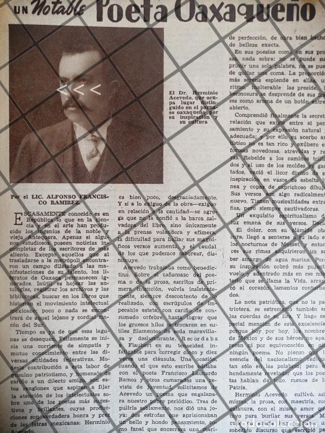 Collectionnisme d'affiches: AFICHE ANTIGUO. EL POETA HERMINIO ACEVEDO 1941