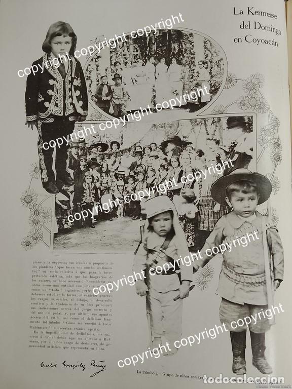 Collectionnisme d'affiches: HOJA PRENSA ANTIGUA 1911 UNA KERMESSE EN COYOACAN /LDM