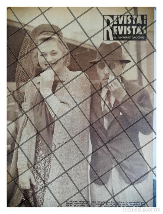 Collectionnisme d'affiches: AFICHE ANTIGUO. IGOR STRAVINSKY Y ESPOSA EN MEXICO 1941