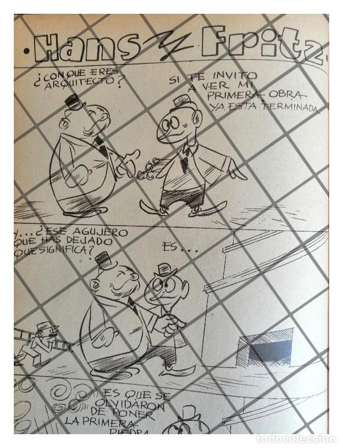 Collectionnisme d'affiches: RARA TIRA COMICA ANTIGUA 1941 HANS Y FRITZ /ANGEL ZAMARRIPA 8