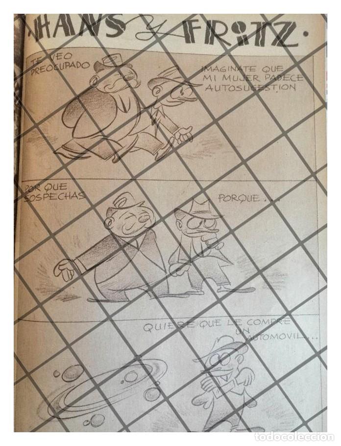 Collezionismo di affissi: RARA TIRA COMICA ANTIGUA 1942 HANS Y FRITZ /ANGEL ZAMARRIPA 11