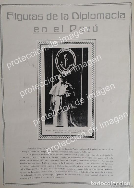 Collezionismo di affissi: AFICHE ANTIGUO, CARDENAL. FERNANDO CENTO. 1936 PERU / Sacerdotes